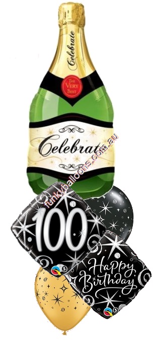 (image for) 100th Champagne Sparkles Birthday Bouquet
