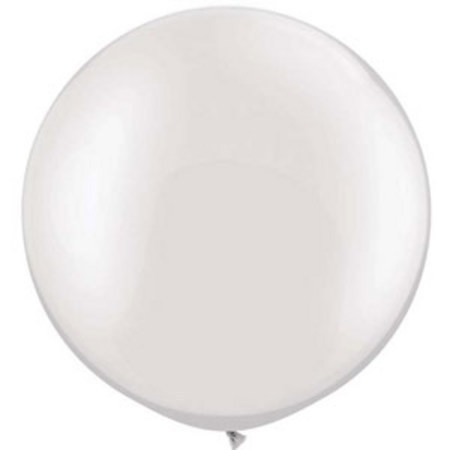 (image for) Round Latex Balloon ~ White (Float time 48 hrs) - Click Image to Close