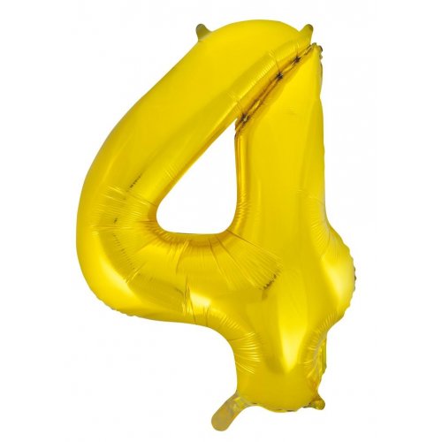 Number 4 Foil Supershape (Choice of Colours)