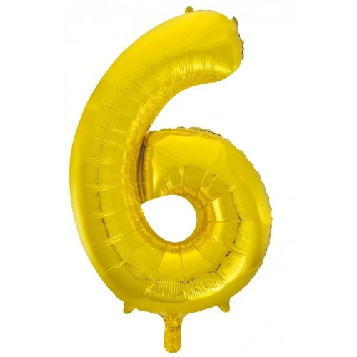 (image for) Number 6 Foil Supershape (Choice of Colours)