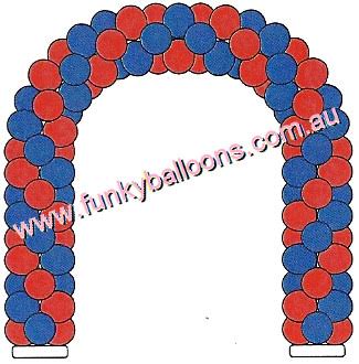 (image for) Classic Curved Balloon Arch (30cm) (Float Time 1 Week)