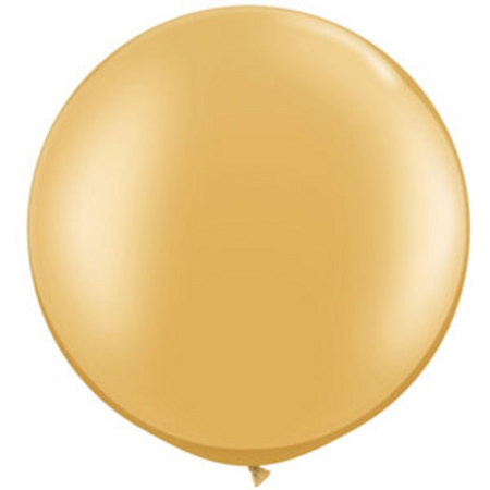 Round Latex Balloon ~ Gold (Float time 48 hrs)