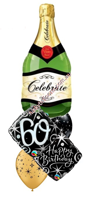 60th Champagne Sparkles Birthday Bouquet