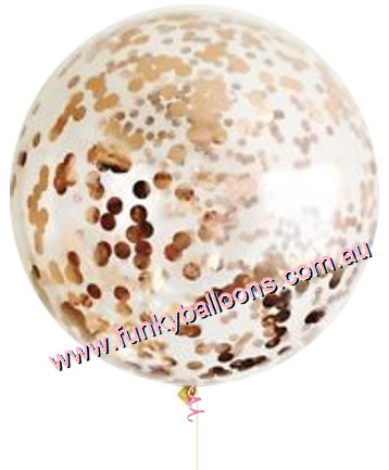 (image for) 90cm Round Latex ~ Confetti (Float time 3+ days)