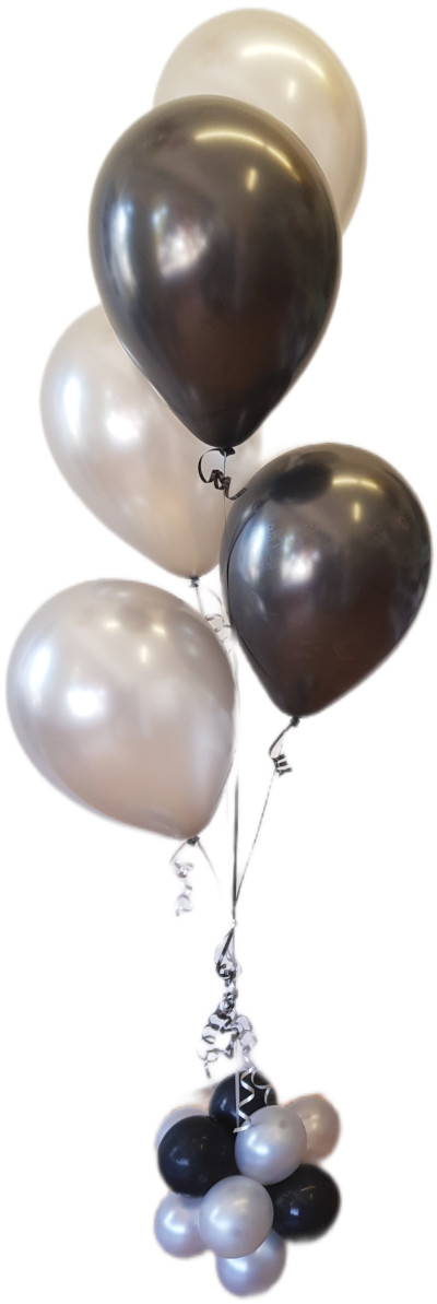 (image for) 5 Balloon Table Bunch w/ Topiary Weight (Float Time 12 Hours)